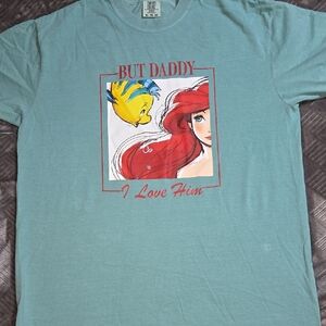 Comfort Colors Ariel But Daddy I Love Him Seafoam XL Tee